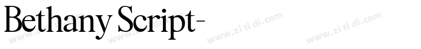 Bethany Script字体转换